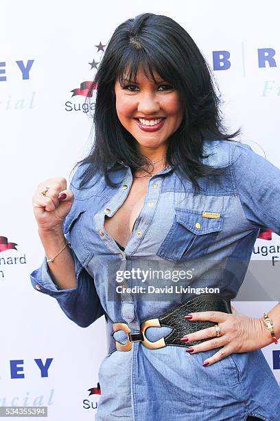 Mia St. John arrives at the 7th Annual Big Fighters, Big Cause Charity Boxing Night Benefiting The Sugar Ray Leonard Foundation at The Ray Dolby...