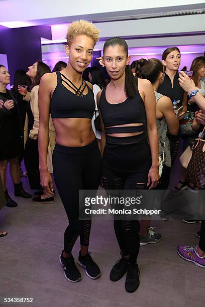 Fashion designers Carly Cushnie and Michelle Ochs of Cushnie et Ochs attend the Cushnie et Ochs x Bandier Collection Launch Party at Bandier Flatiron...