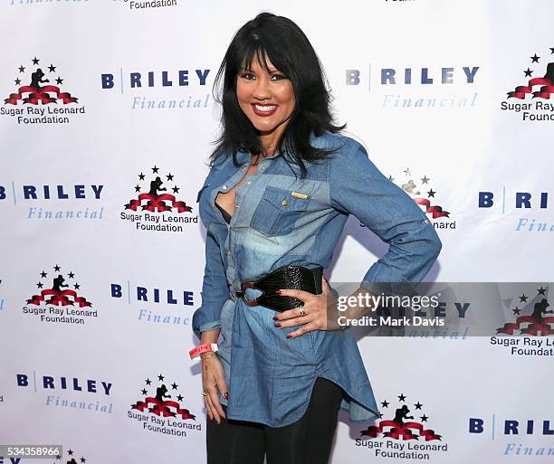 Mia St. John attends B. Riley & Co. And Sugar Ray Leonard Foundation's 7th Annual "Big Fighters, Big Cause" Charity Boxing Night at Dolby Theatre on...