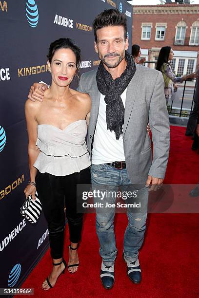 Actors Wendy Moniz and Frank Grillo attend as AT&T Audience Network celebrates KINGDOM on May 25, 2016 in Los Angeles, California.
