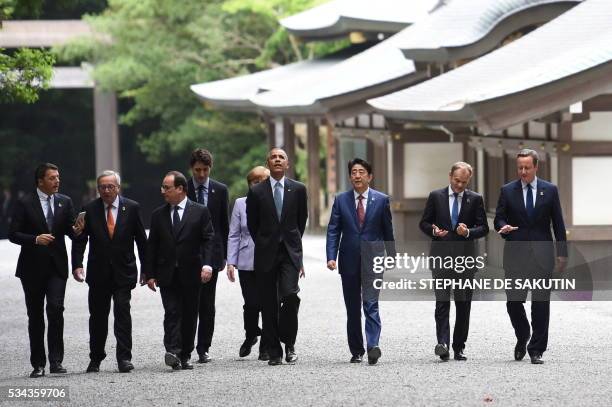 Italian Prime Minister Matteo Renzi, European Commission President Jean-Claude Juncker, French President Francois Hollande, Canadian Prime Minister...