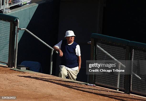 Yosh Kawano in Mesa, Ariz., at the Chicago Cubs' spring training facility in March 2002.