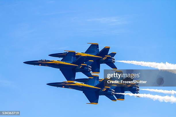 us navy blue angels squadron - f18 wing stock-fotos und bilder