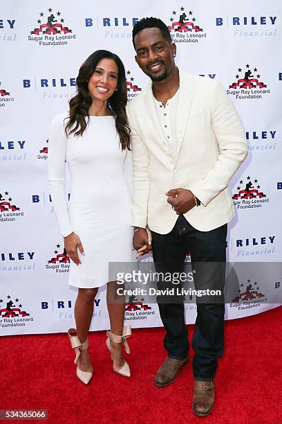Bill Bellamy and Kristen Baker Bellamy arrive at the 7th Annual Big Fighters, Big Cause Charity Boxing Night Benefiting The Sugar Ray Leonard...