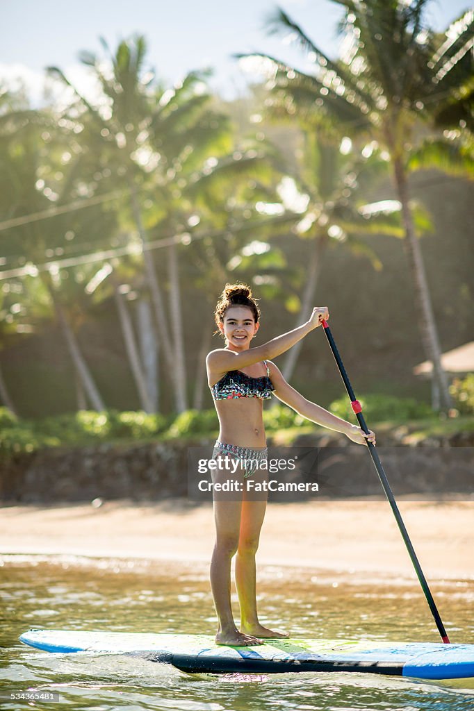 Teen SUP paddleboarder