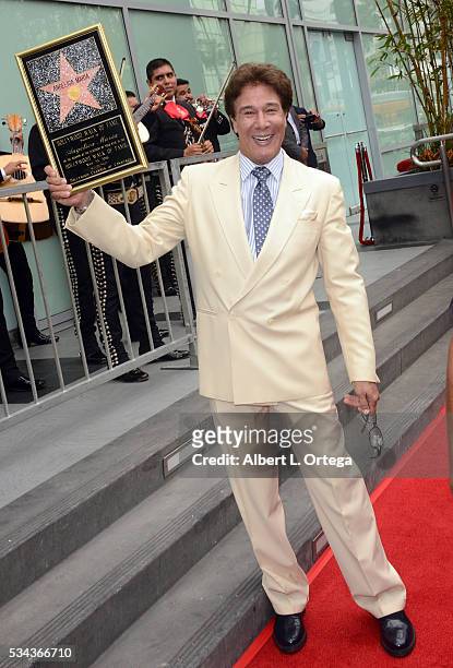 Singer Fernando Allende of the WOF at the Angelica Maria Star ceremony held On The Hollywood Walk Of Fame on May 25, 2016 in Hollywood, California.