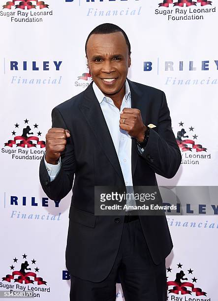 Boxer Sugar Ray Leonard arrives at the 7th Annual Big Fighters, Big Cause Charity Boxing Night Benefiting The Sugar Ray Leonard Foundation at The Ray...