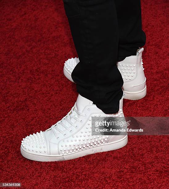 Television personality Ronnie Magro, shoe detail, arrives at the 7th Annual Big Fighters, Big Cause Charity Boxing Night Benefiting The Sugar Ray...