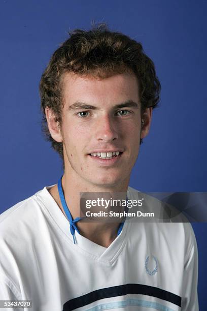 Andy Murray of the ATP poses for a portrait on August 16, 2005 at at the Lindner Family Tennis Center in Mason, Ohio.