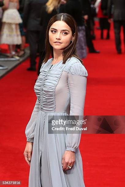 Jenna Coleman attends the European film premiere "Me Before You" at The Curzon Mayfair on May 25, 2016 in London, England.