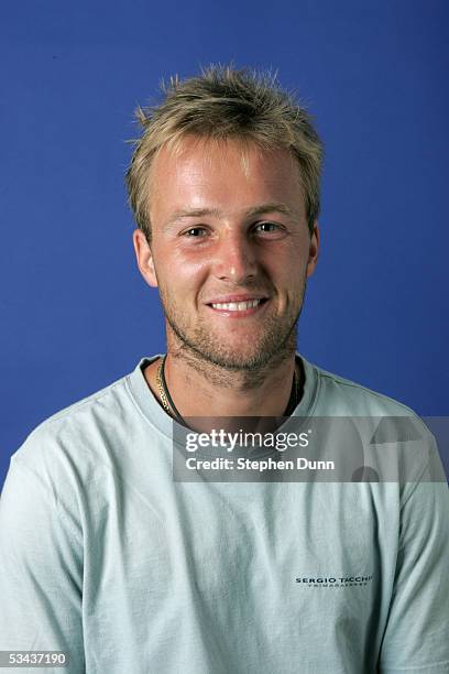 Christophe Rochus of the ATP poses for a portrait on August 14, 2005 at at the Lindner Family Tennis Center in Mason, Ohio.