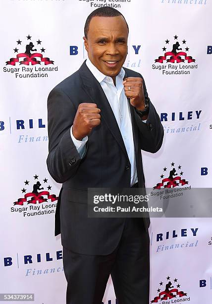 Former Professional Boxer Sugar Ray Leonard attends the 7th annual "Big Fighters, Big Cause Charity Boxing Night" benefiting the Sugar Ray Leonard...