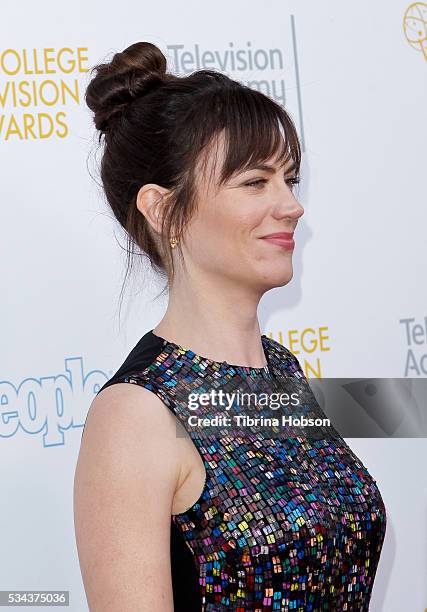 Maggie Siff attends the 37th College Television Awards at Skirball Cultural Center on May 25, 2016 in Los Angeles, California.