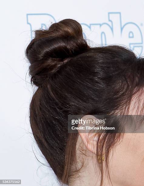 Maggie Siff, hair detail,attends the 37th College Television Awards at Skirball Cultural Center on May 25, 2016 in Los Angeles, California.