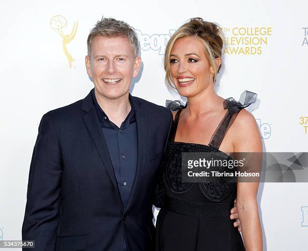 Patrick Kielty and Cat Deeley attend the 37th College Television Awards at Skirball Cultural Center on May 25, 2016 in Los Angeles, California.