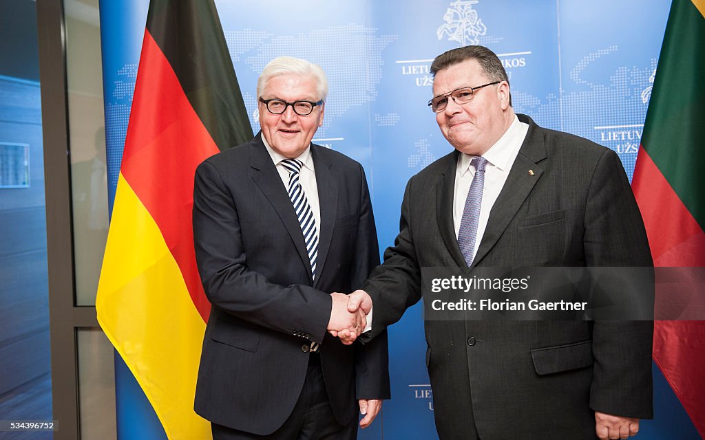 Foreign Minister Of Germany Steinmeier Visits Baltic States