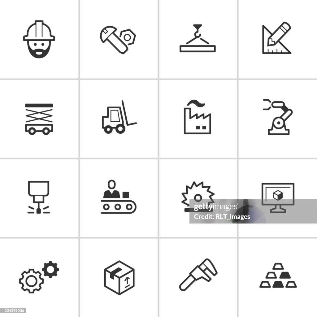 Manufacturing Icons — Inky Series