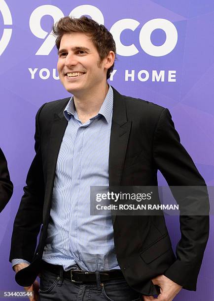 Facebook co-founder Eduardo Saverin attends the 99.co second Anniversary and 99PRO Launch in Singapore on May 26, 2016. / AFP / ROSLAN RAHMAN