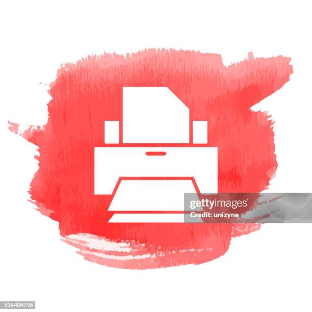 printer icon - office printer isolated stock illustrations