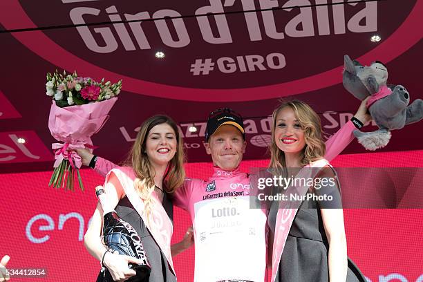 Podium Steven KRUIJSWIJK Pink Leader Jersey during the 99th Tour of Italy 2016, Giro d'Italia Stage 17, Molveno - Cassano d'Adda on May 25, 2016 in...
