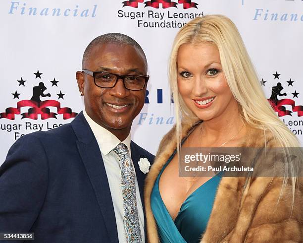 Actor Tommy Davidson and his Wife Amanda Moore attend the 7th annual "Big Fighters, Big Cause Charity Boxing Night" benefiting the Sugar Ray Leonard...