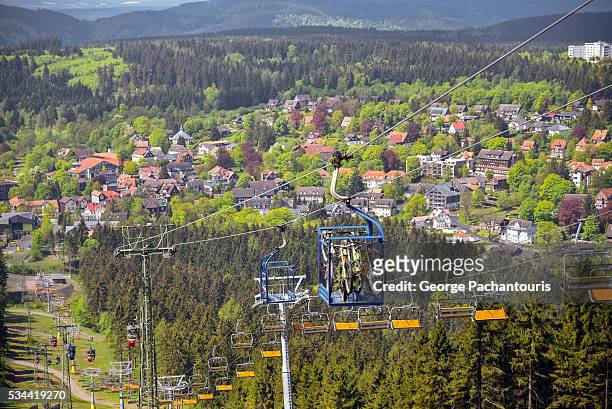 overview of the town of hahnenklee - goslar stock pictures, royalty-free photos & images