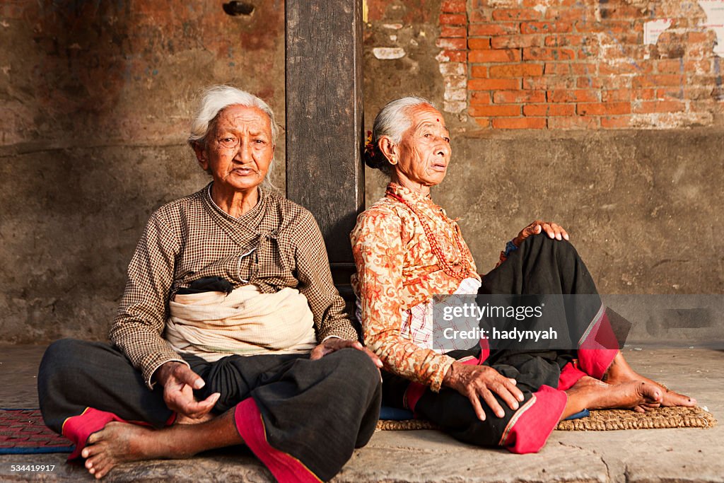 Old Nepali ladies, Bhaktapur