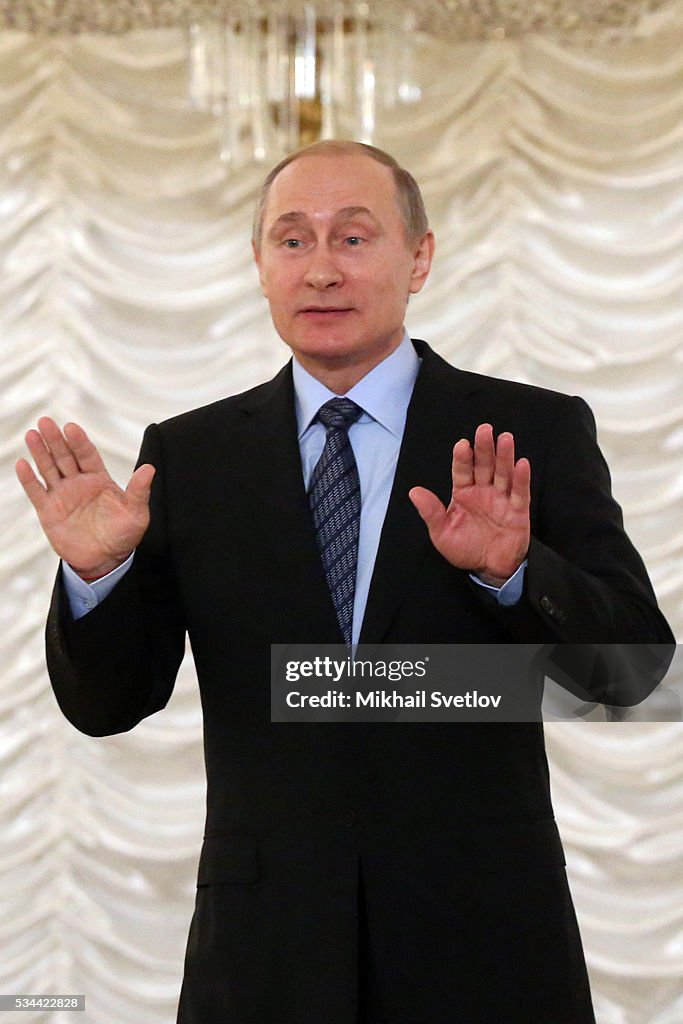 Vladimir Putin Attends Congress of Russian Literature and Society