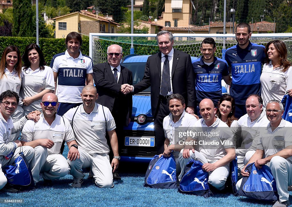 Italian Football Federation And FIAT Unveil New Panda Azzurri Car