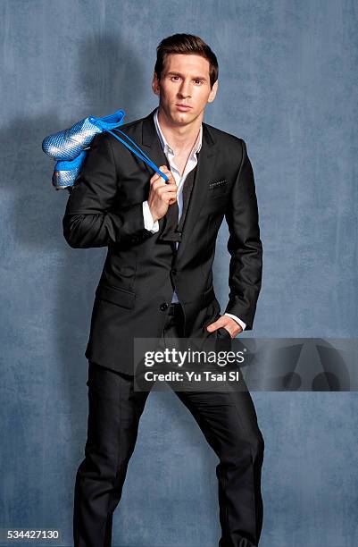 Soccer player Lionel Messi is photographed for Sports Illustrated on March 10, 2016 in Barcelona, Spain. COVER IMAGE. CREDIT MUST READ: Yu...