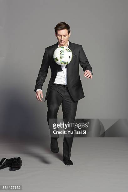 Soccer player Lionel Messi is photographed for Sports Illustrated on March 10, 2016 in Barcelona, Spain. PUBLISHED IMAGE. CREDIT MUST READ: Yu...