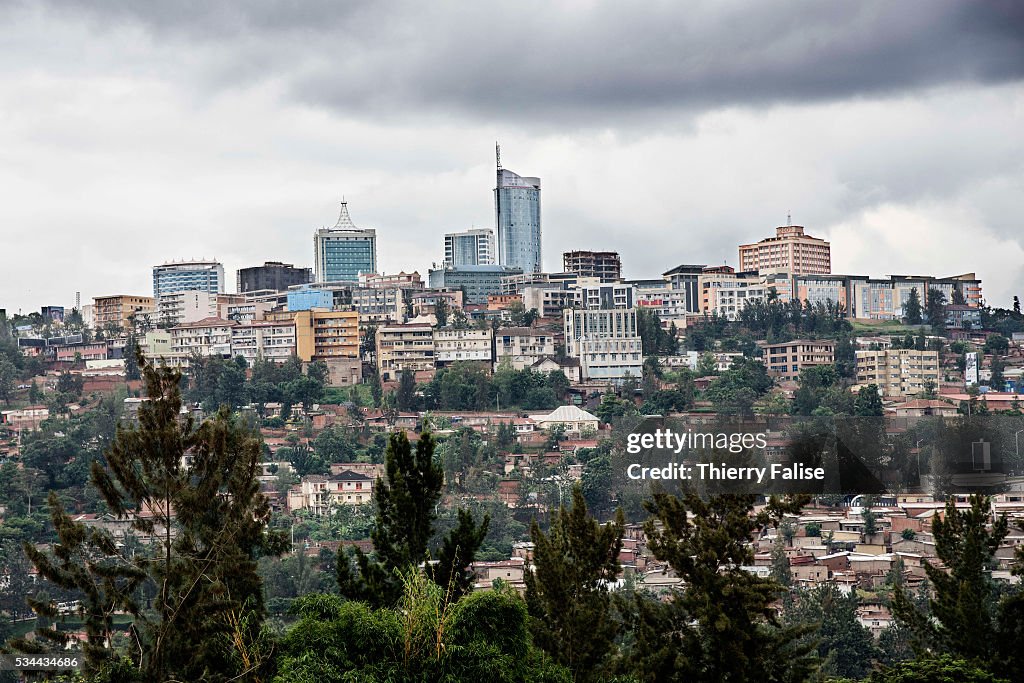 The Kigali City Tower stands on the top of the business...
