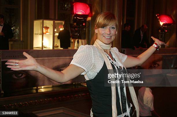 Presenter Kim Fischer attends the Reminder's Day AIDS Gala at Rotes Rathaus in Berlin on August 20, 2005 in Berlin, Germany.