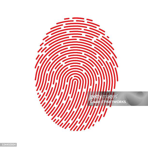 ベクトル赤い指紋 - fingerprint icon点のイラスト素材／クリップアート素材／マンガ素材／アイコン素材
