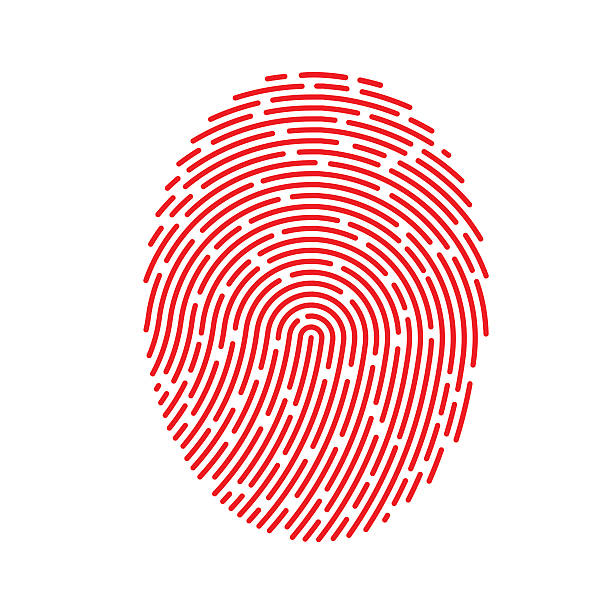 Red Fingerpprint Vector Image 751 Fingerprint Unlock High Res Illustrations - Getty Images