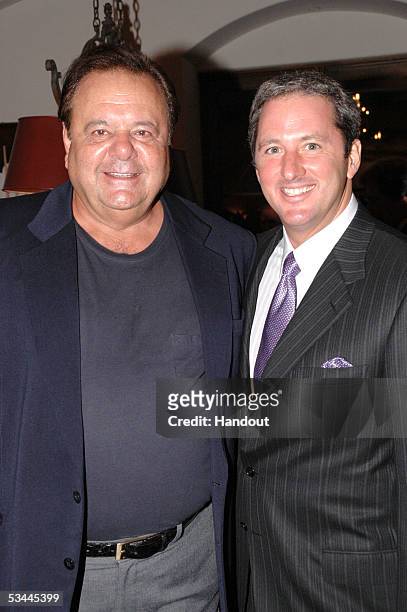 In this handout from International Pool Tour, actor Paul Sorvino and writer Kevin Trudeau are seen at the pre-party for the International Pool Tour...