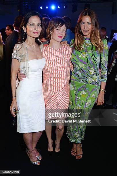 Yasmin MIlls, Camilla Rutherford and Lisa Snowdon attend the UK VIP reveal of the Maserati Levante SUV at The Royal Horticultural Halls on May 26,...
