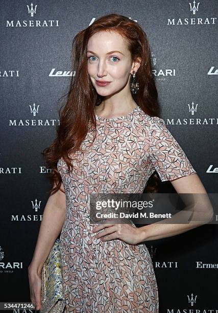 Olivia Grant attends the UK VIP reveal of the Maserati Levante SUV at The Royal Horticultural Halls on May 26, 2016 in London, England.