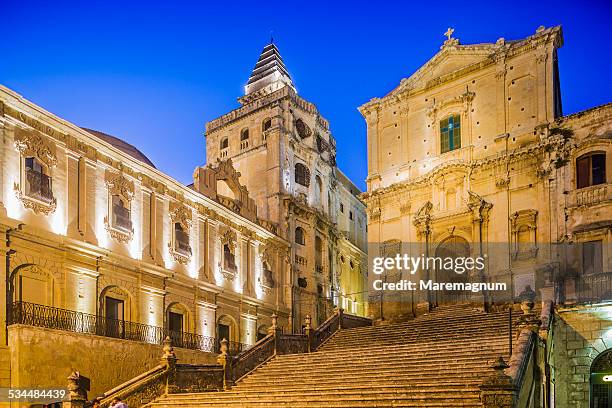 san francesco church - noto sicily stock pictures, royalty-free photos & images