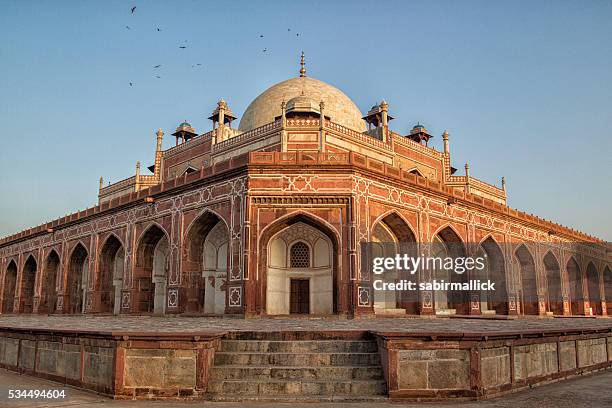 humayun mausoleum, delhi, indien - humayun's tomb stock-fotos und bilder