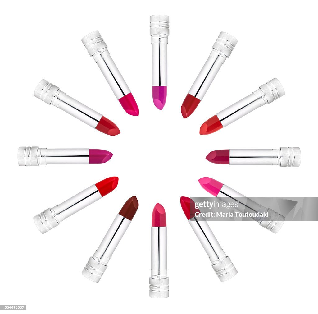 Lipsticks in a circle