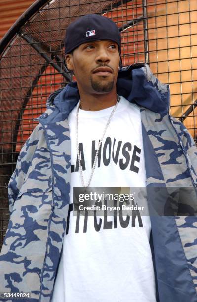 Rapper Redman appears on set during the filming of his new music video "Rush The Security" from his album "Red Gone Wild" August 21, 2005 in the...