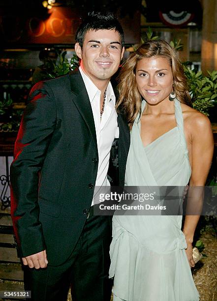 Anthony from Big Brother 6 and girlfriend Zoe Hardman attend the after party for the UK Premiere of "The Dukes Of Hazzard" at the Texas Embassy...