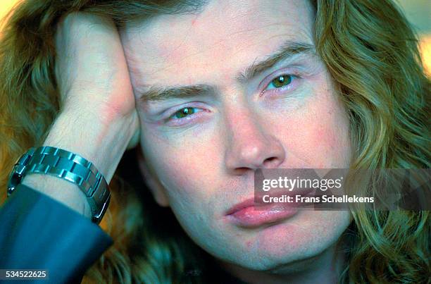 Dave Mustaine poses on February 27th 2001 in Amsterdam, Netherlands.