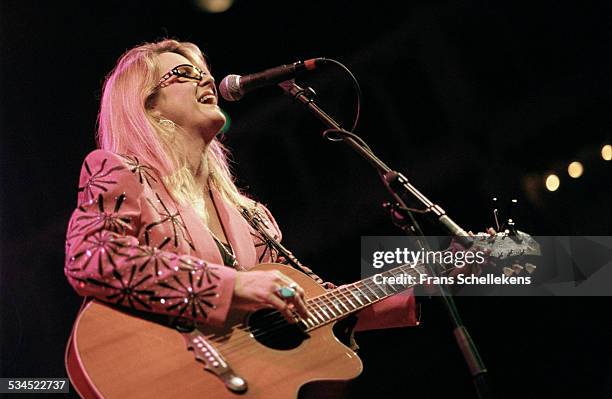 Heather Myles, guitar and vocals, performs at the Paradiso on February 4th 1999 in Amsterdam, Netherlands.