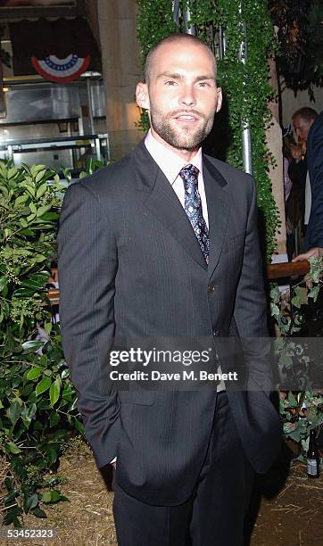 Actor Seann William Scott attends the after party for the UK Premiere of "The Dukes Of Hazzard" at the Texas Embassy Cantina on August 22, 2005 in...