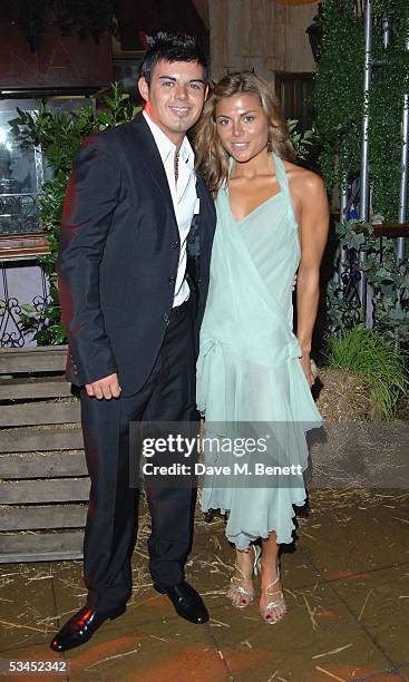 Anthony from Big Brother 6 and girlfriend Zoe Hardman attend the after party for the UK Premiere of "The Dukes Of Hazzard" at the Texas Embassy...