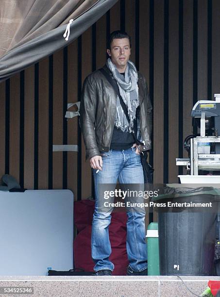 Francesco Testi is seen during the set filming of 'Galerias Velvet' on April 14, 2016 in Madrid, Spain.