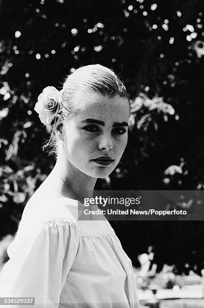 American model and actress Margaux Hemingway pictured in London on 7th June 1976.