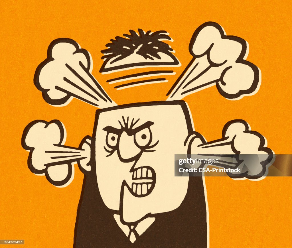 Angry Tup Angry Man Blowing His Top High-Res Vector Graphic - Getty Images